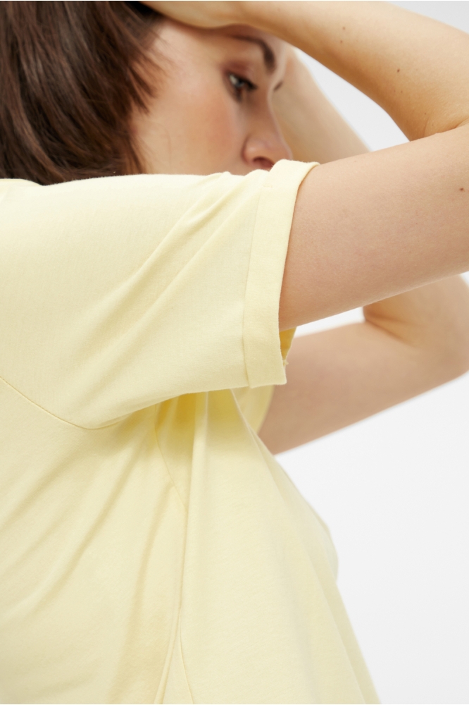 PCRIA SS FOLD UP SOLID TEE JRS NOOS 17086970 PALE BANANA